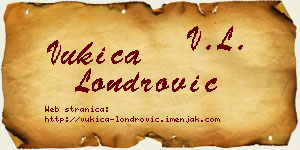 Vukica Londrović vizit kartica